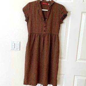 Pyne & Smith Dress Model #30 in Balmoral Check with red stripe- XS